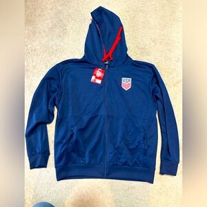 USA soccer men’s zipper Blue Jacket